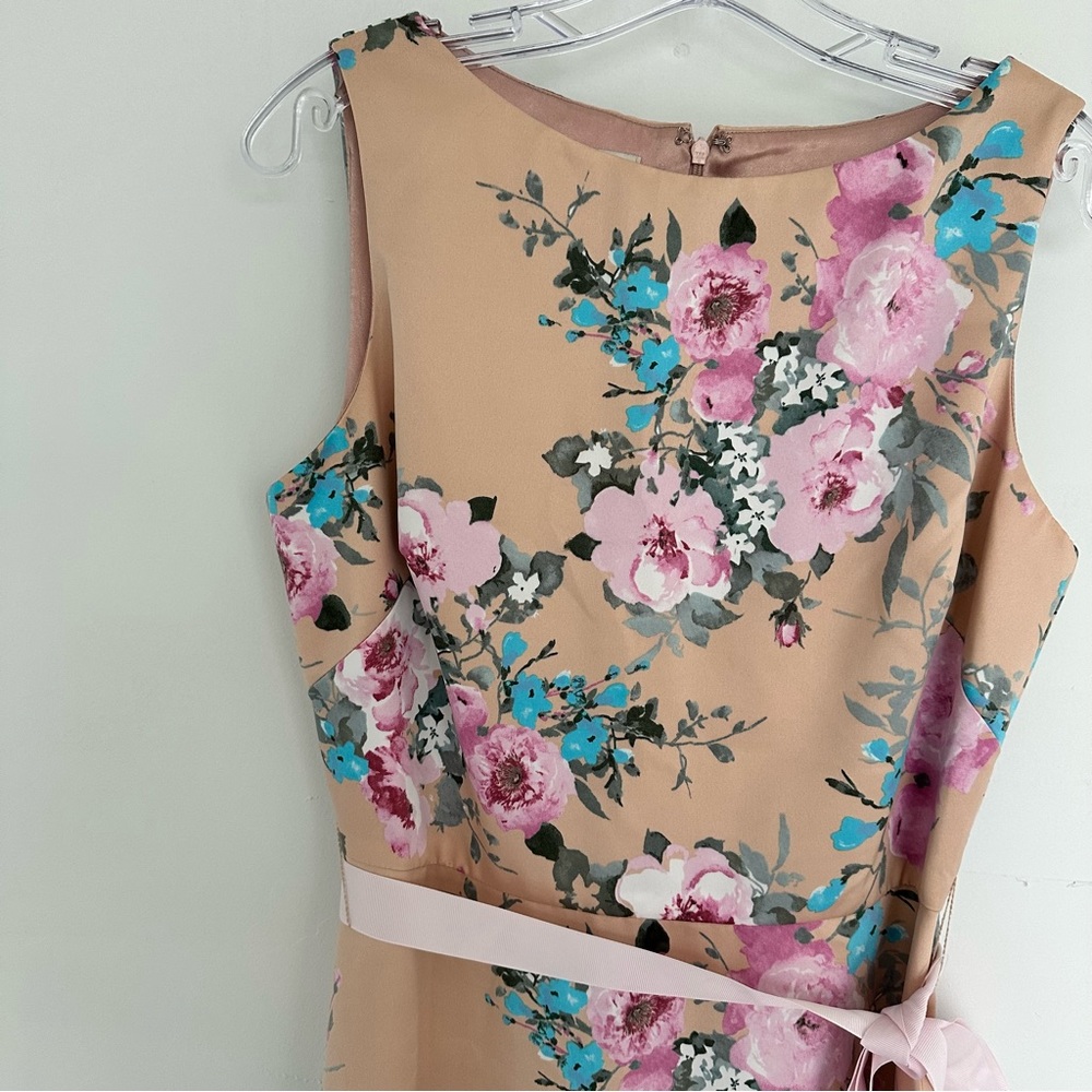 BHLDN Floral Satin A Line Bridesmaid dress